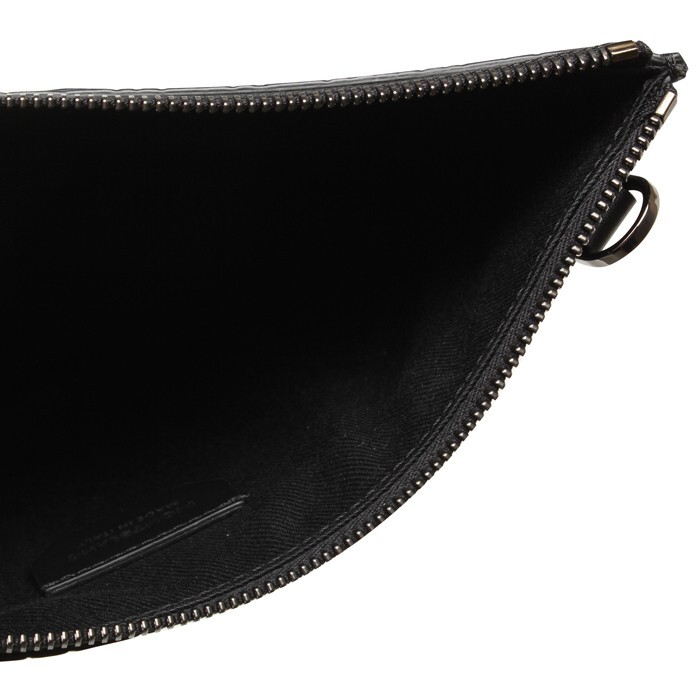 Pre-owned Montblanc M Gram 4810 Leather Pouch Clutch Hand Bag Purse Wallet Zipper For Men In Black