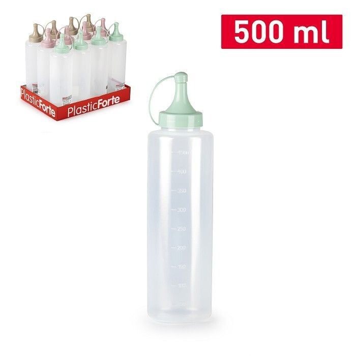 Set 12 Pezzi Bottiglia A Bocca Ampia Dosatore 500ml hmj