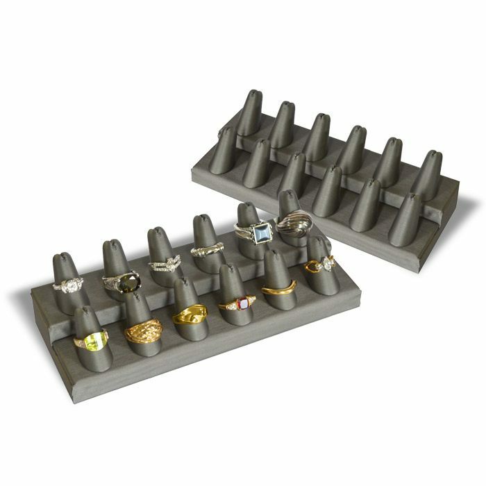 Steel Grey Jewelry Ring Finger Display Stand Organizer Holder ~ 3 Different Size