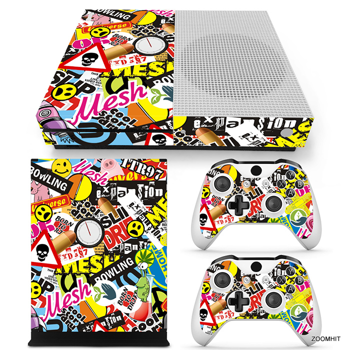 Xbox One S Console Skin Decal Sticker Graffiti Collage Design Custom