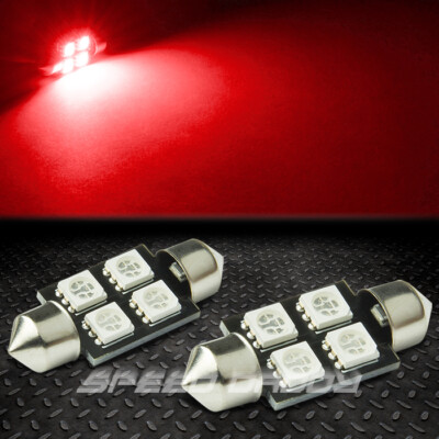 2x4 SMD 4SMD 36 ММ КРАСНЫЙ 5050 5055 СВЕТОДИОДНЫЙ АВТОМОБИЛЬНЫЙ ВНУТРЕННИЙ КУПОЛ/КАРТА 12 В ЛАМПОЧКА НАКАЛИВАНИЯ