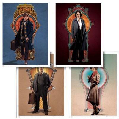FANTASTIC BEASTS AND WHERE TO FIND THEM - Art Print Set 3 (QMx) #NEW