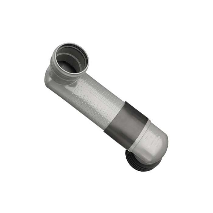 Haas Wc-Versprungbogen Etagenbogen 3983 Dn 90/110, Waagerecht, Schrumpfschlauch