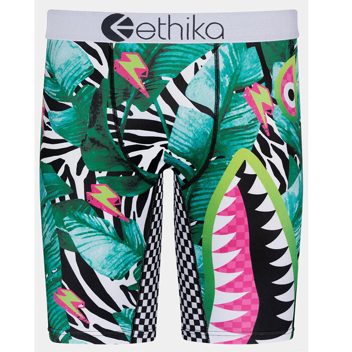 ETHIKA THE STAPLE BOMBER PUNK TROPICAL/CHECKERED BOXER BRIEF  NEW