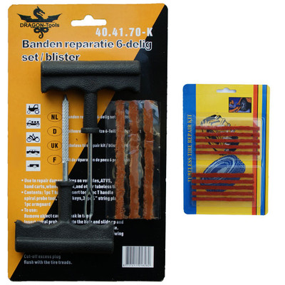 15-tlg. Reifen-Reparatur-Set Flicken Satz Auto Reifen Pannenset Roller Motorrad