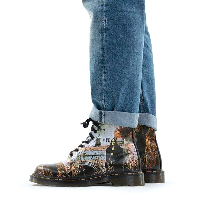 Pre-owned Dr. Martens 1460 Black Sabbath "limited Edition" Leather Boots 26315102 In Multicolor