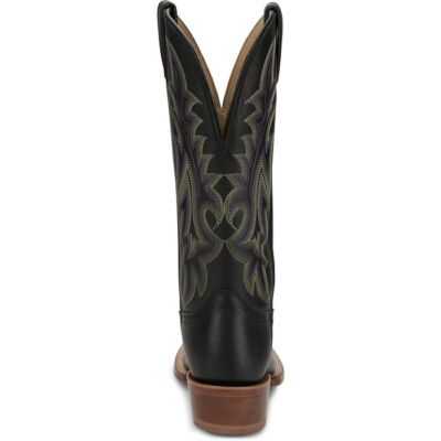 Pre-owned Tony Lama Women's Sa2102 Estrella 13" Ebony Square Toe Western Boot In Ebony (black)
