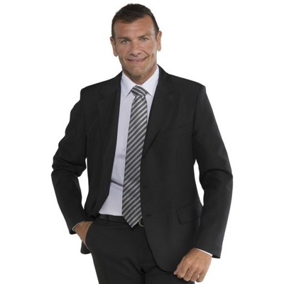 ISACCO Giacca Uomo 3 Bottoni in 100% Poliestere (Nero)