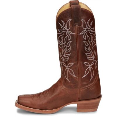 JUSTIN BOOTS JUSTIN WOMEN'S CJ4010 VICKERY 12" BROWN SQUARE TOE SLIP-RESISTANT WESTERN BOOTS