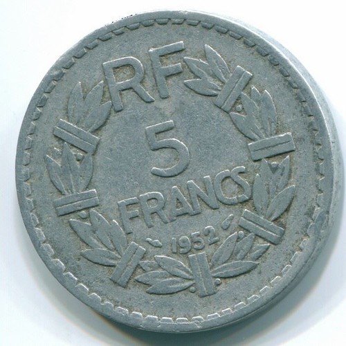 5 FRANCS 1952 FRANKREICH FRANCE KEY DATE Low Mintage #FR1015