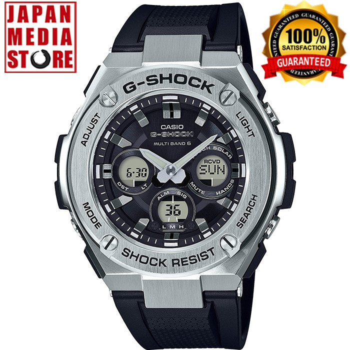 Pre-owned Casio G-shock Gst-w310-1ajf G-steel Atomic Radio Watch Gst-w310-1a