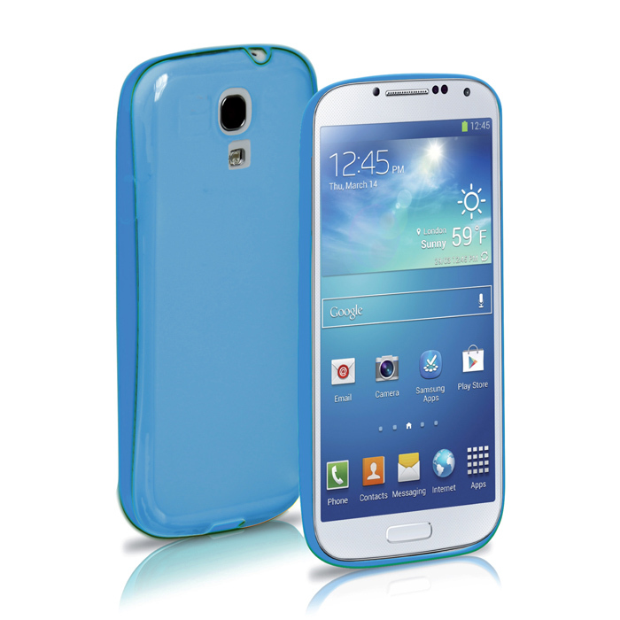 SBS FLUO CUSTODIA CASE per SAMSUNG GT i9500 GALAXY S4 BLU