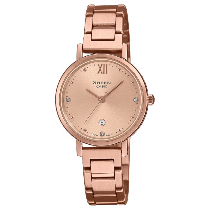 Pre-owned Casio Sheen Series She-4540pg-4a Minimalist Design Watch【shipping From Taiwan】