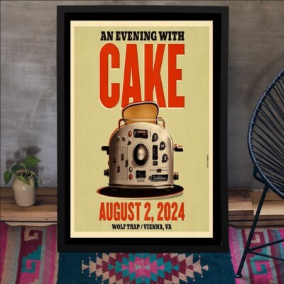 Cake August 2 2024 Wolf Trap Vienna VA Poster Unframed Home Decor All Size