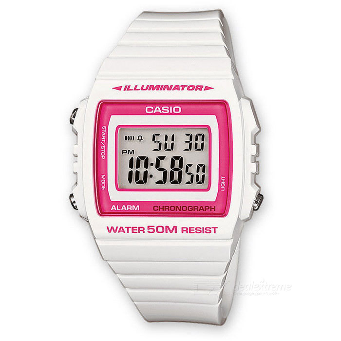 Orologio Da Polso CASIO W-215H-2AVDF Digitale Unisex Sveglia Crono Bianco lac