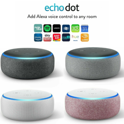 ECHO DOT 3RD GENERATION BLUETOOTH SPEAKER ALEXA - CHARCOAL PLUM GREY