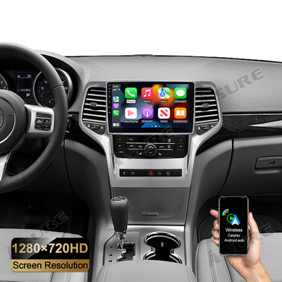 Wireless Carplay+Android Auto Car Stereo Radio for Jeep Grand Cherokee 2011-2013