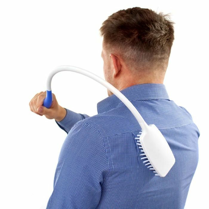 Curved Bath Brush Anti Slip Ergonomic Handle Bathing & Showering