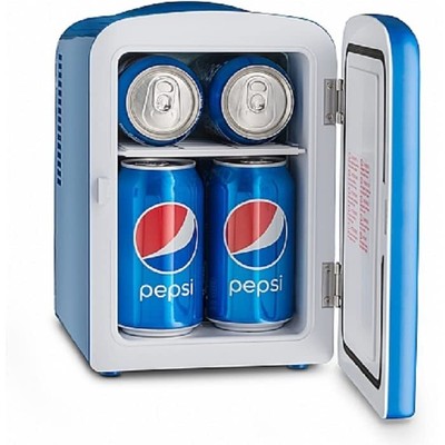 CURTIS Pepsi 6-can Mini Fridge BLUE 4 liters