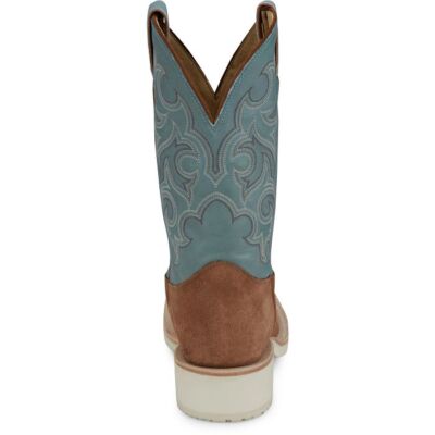 Pre-owned Justin Boots Justin Men's Br390 Alamo 11" Golden Tan (brown) Slip-resistant Roughout Boots