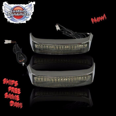 Custom Dynamics Low Profile Saddlebag Lights w/ SS8 Plugs for Harley CD-LP-SS8-S