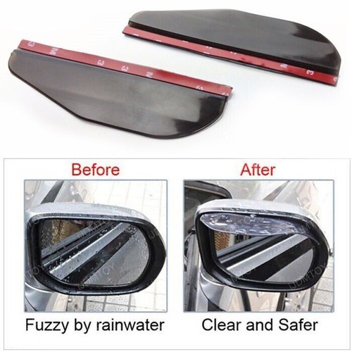 Smoke Rear View Side Mirror Flexible Sun Visor Shade Rain Water Guard Protector