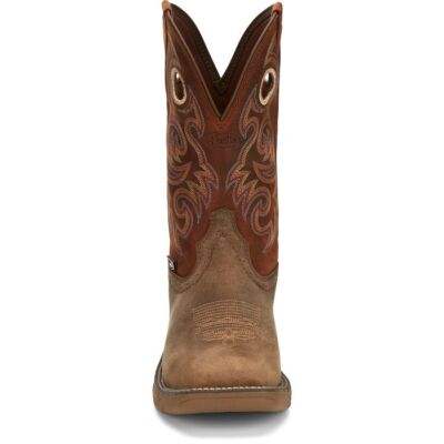 Pre-owned Justin Boots Justin Men's Se4341 Rush 11" Peanut Tan (brown) Composite Toe Waterproof Boots