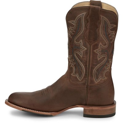 JUSTIN BOOTS JUSTIN MEN'S GR8017 WELLS 11" RICH MAHOGANY (BROWN) ROUND TOE WESTERN BOOTS