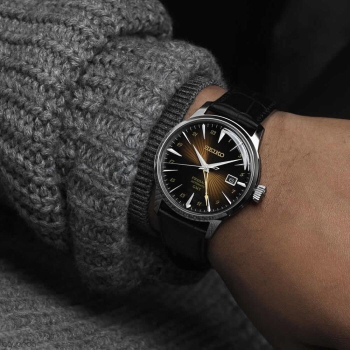 Pre-owned Seiko Presage Ssk039j1 Cocktail Time Analog Automatic Leather Japan Men's Watch