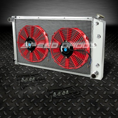 Для 73-80 CHEVY C/K K10 PICKUP l6/V8 3-РЯДНЫЙ АЛЮМИНИЕВЫЙ РАДИАТОР С СЕРДЕЧНИКОМ + 10RED ВЕНТИЛЯТОРОВ
