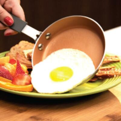 NON-STICK, HAMMERED COPPER PAN, Gotham Steel 