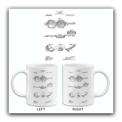 1913 - Pocket Transit Compass - D. W. Brunton - Patent Art Mug