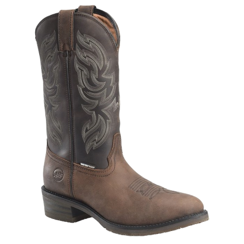 Pre-owned Double-h Boots Double H Men's Tascosa Dark Brown & Charcoal Western Boots Dh4158 In Gray