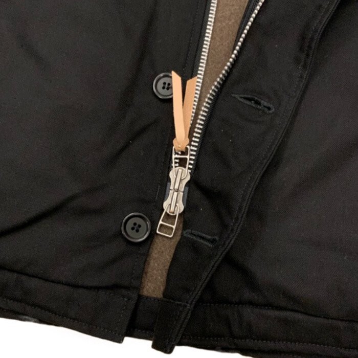 IRON HEART IRON HEART IHM-39 MILITARY SURGE A-2 TYPE DECK JACKET BLACK