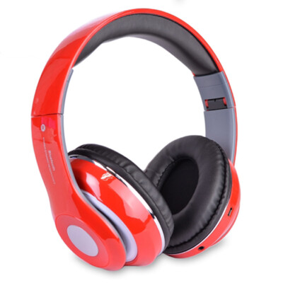 Bluetooth Wireless with Mic FM Tuner Memory Card Slot Over Ear Headset Headphone