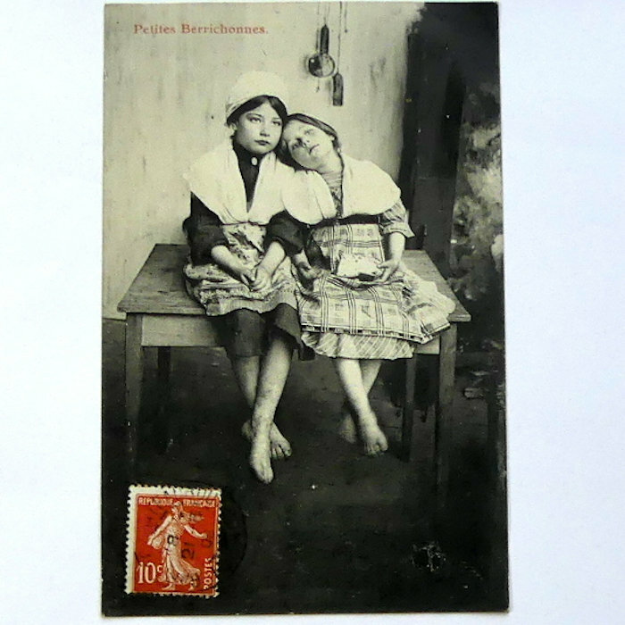 Cpa Petites Berrichonnes 1909 Costumes Berry
