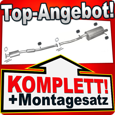 Auspuff für SUBARU FORESTER SG 2.0 125PS 2002-2008 Auspuffanlage