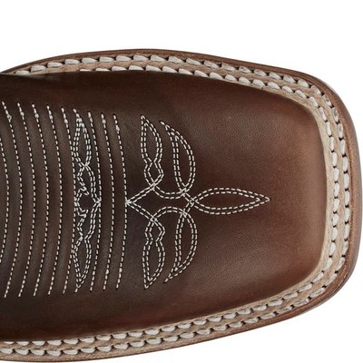 JUSTIN BOOTS JUSTIN WOMEN'S AQ7020 DUSTY 11" BROWN BLOCK HEEL SQUARE TOE WESTERN BOOTS