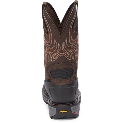 JUSTIN BOOTS JUSTIN MEN'S WK2110 PECAN/BROWN ELECTRICAL HAZARD SLIP RESISTANT WORK BOOTS