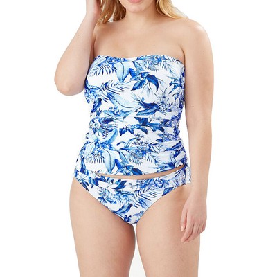 

Топ-бандини Tommy Bahama Indigo Garden со сборками, белый, большой