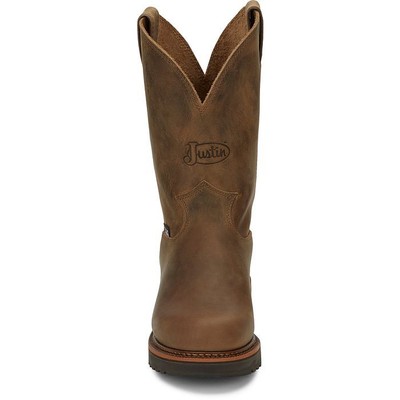 Pre-owned Justin Boots Justin Men's 4440 Blueprint 11" Tan Electrical Hazard Slip-resisting Work Boots In Tan Gaucho (tan)