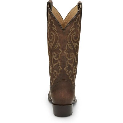 Pre-owned Justin Boots Justin Men's 2253 Buck 13" Bay Apache (brown) Round Toe Unit Heel Western Boots