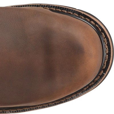 JUSTIN BOOTS JUSTIN MEN'S WK4630 PULLEY 10" BROWN COMPOSITE TOE WATERPROOF WORK BOOTS