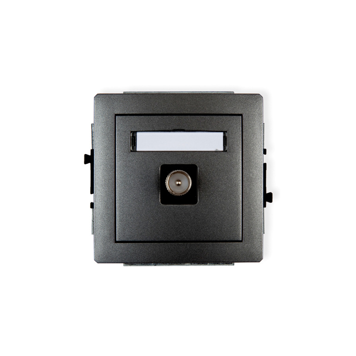 PRESA MURO ANTENNA RTV AD INCASSO MODERNO DECO 11DGTV-1 GRIGIO