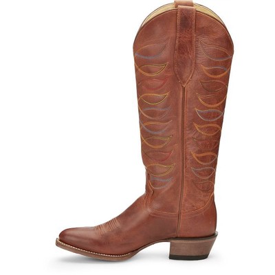 JUSTIN BOOTS JUSTIN WOMEN'S VN4461 WHITLEY 15" RUSTIC AMBER MEDIUM ROUND TOE WESTERN BOOTS