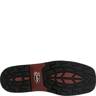 JUSTIN BOOTS JUSTIN MEN'S SE4834 DERRICKMAN 12" BROWN WATERPROOF SLIP-RESISTANT EH WORK BOOTS