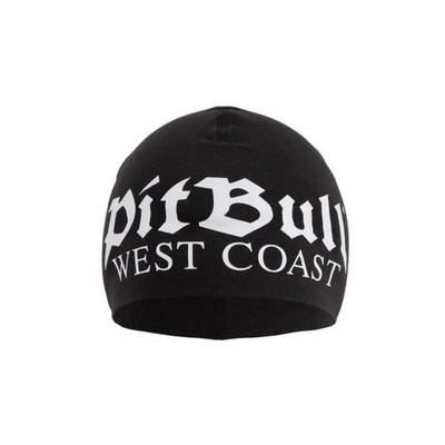 Herren Wintermütze Hut Kappe Baumwolle Pit Bull West Coast Old Logo Schwarz