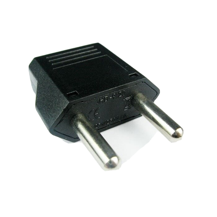 Round Pin 5mm Plug Adapter 12PK American To European Style For Type C Outlet