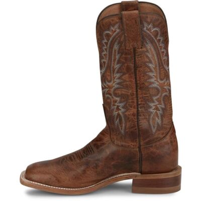 Pre-owned Justin Boots Justin Women's Br539 Peyton 11" Amber (brown) Square Toe Western Mid-calf Boots