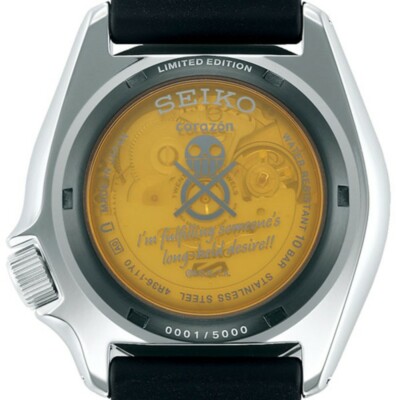 Pre-owned Seiko 5 Sports One Piece Trafalgar D. Water Law Automatic Men's Watch Srph63